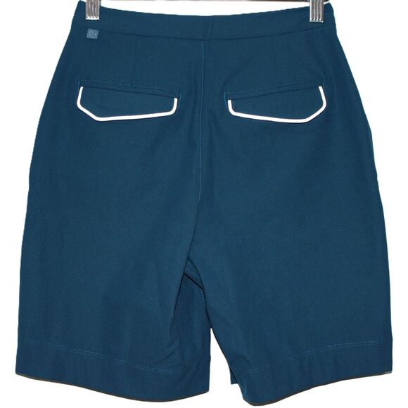 Womens Lululemon Long Story Short Poseidon Blue Pleated Bermuda Shorts Sz 2 NWOT - Picture 2 of 4